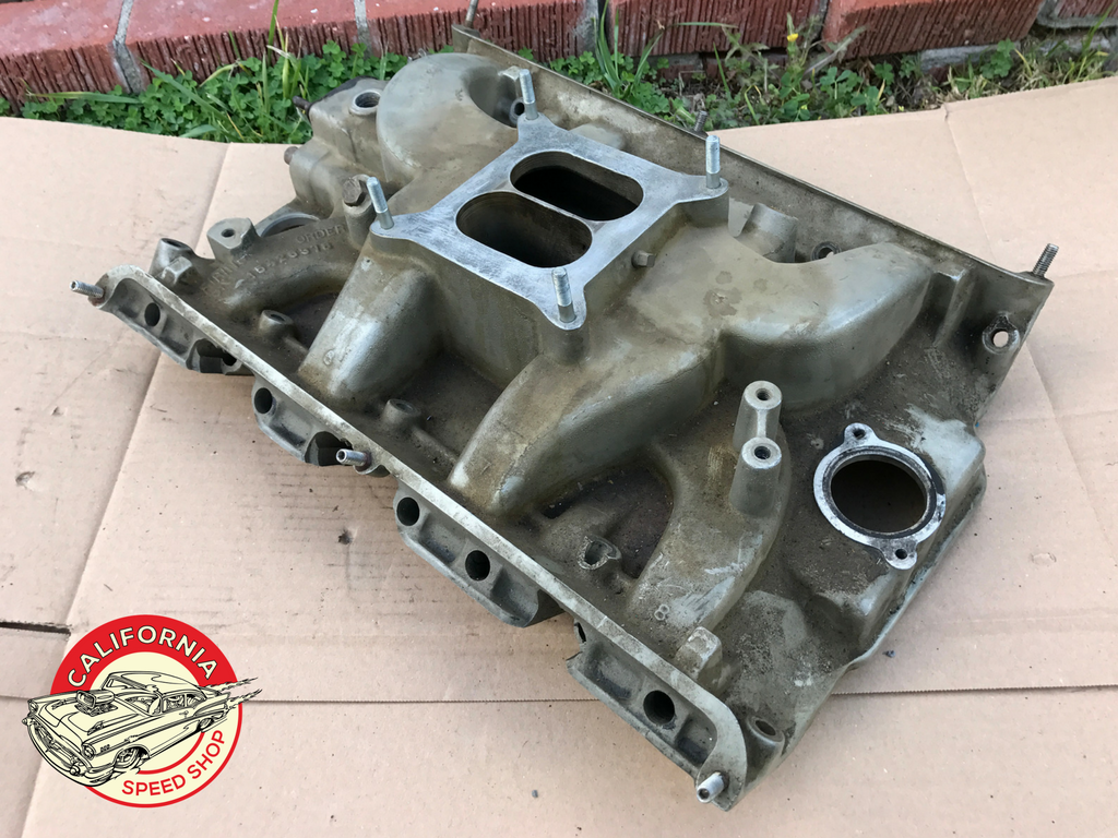 1967 428 Cobra Jet C7AE-9425-F Aluminum Factory Intake Manifold Pictures and Identification